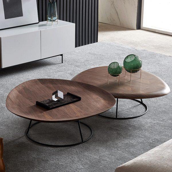 北欧风格轻奢茶几现代简约椭圆形个性创意客厅小户型胡桃木色家具,住宅家具,茶几,淘宝优惠券,粉丝福利购,淘宝优惠卷