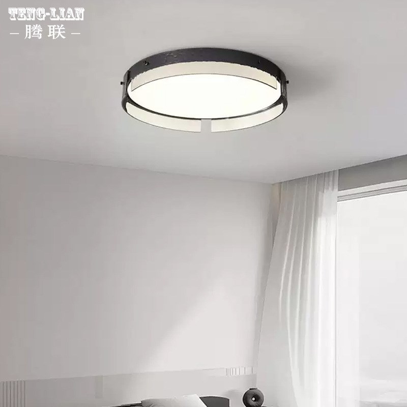 极简卧室全铜吸顶灯现代房间书房客厅F灯别墅客房意式极简吸顶灯