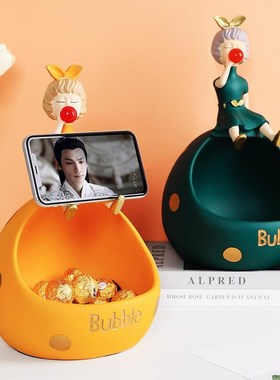 泡泡女孩玄关入j户进门放钥匙收纳摆件网红轻奢客厅创意家居装饰