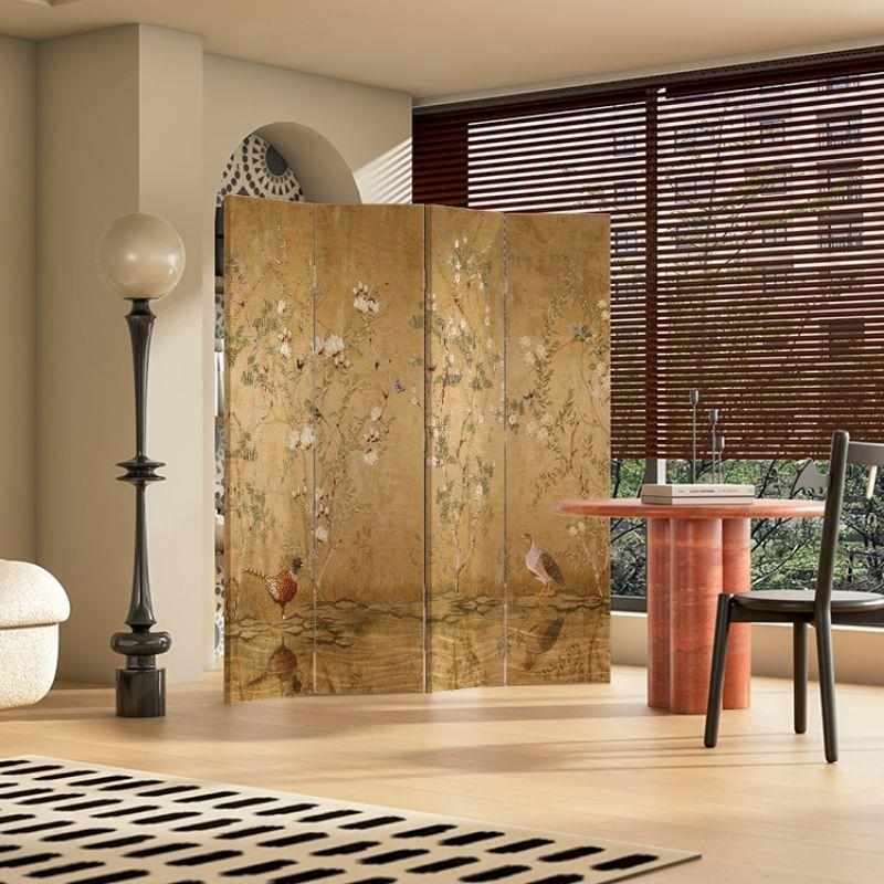 折叠玄关中式屏风酒店q茶室移动屏沙发折遮挡客厅隔断装饰背景简