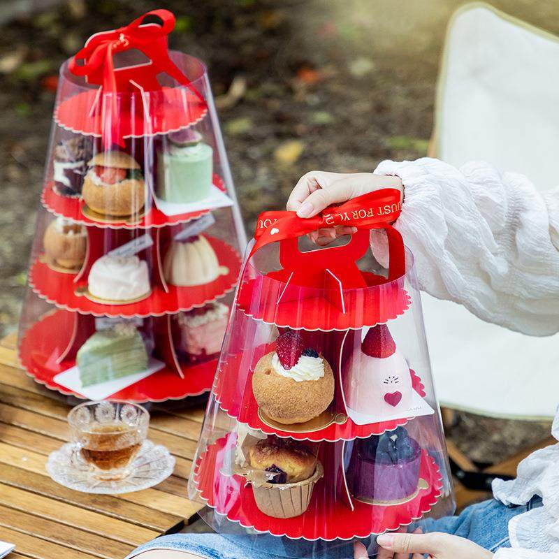 2025新年纸杯蛋糕包装盒杯子蛋糕盒甜品双层礼盒甜品台多层打包盒,厨房/烹饪用具,点心包装盒/包装袋,淘宝优惠券,粉丝福利购,淘宝优惠卷