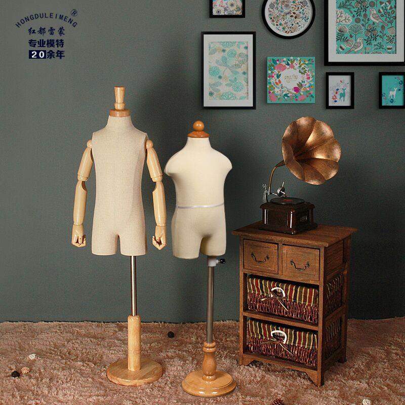 服装店儿童衣架展示架 童装模特道具 半身带手台式孩童小模特