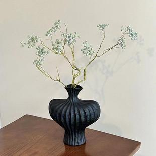 中古客厅壁柜摆件高档别墅酒店日式民宿酒柜卧室设计插花装饰花瓶