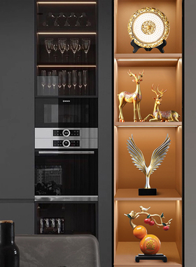 现代轻奢酒柜装饰品摆件高档客厅电视柜玄关家居装饰办U公室工艺