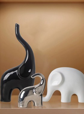 大象摆件轻奢高档酒柜装饰品家居电视柜餐K边柜新房装饰玄关小摆