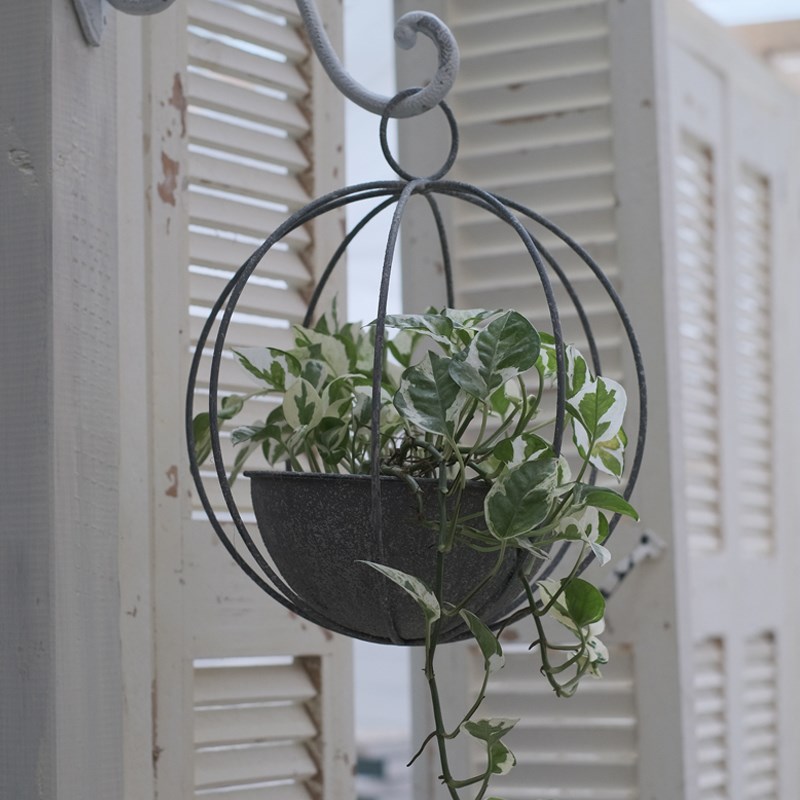 森得源铁艺花园花盆吊篮t花器复古怀旧家居装饰鲜花装饰摆件摆饰