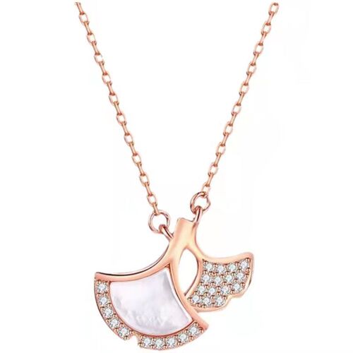 Fanshaped Necklace Womens Clavicle Chain Light Luxury Design