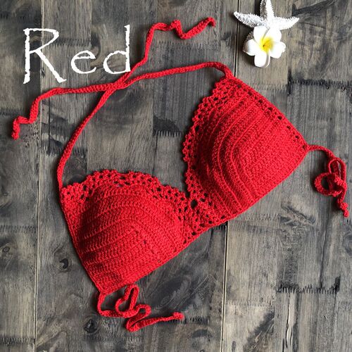 2018 Crochet Bra Tops Bikini Womens Knit Swimwear 2018 Croch