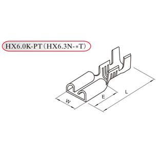 21T 亮锡 21PT 卷 竖带 6.0N 连绕端子 红星HX6.0K 车用连接器