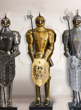 盔甲武士模型酒吧酒店大堂企业z门厅KTV大型落地摆件乔迁开业送礼