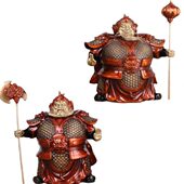 杨铜记 哼哈二将 工艺品家居公室摆件 铜门神 烧色精工门神
