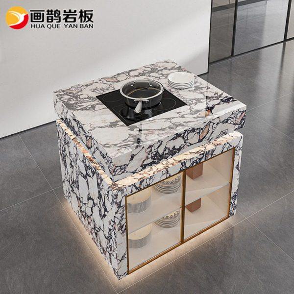 轻奢独岩板岛台头柜一体现家用客厅意式吧台厨房多功能收纳柜,住宅家具,岛台,淘宝优惠券,粉丝福利购,淘宝优惠卷