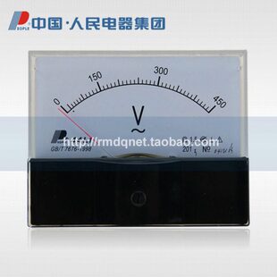 人民电器安装式44L1电压表电流表250V 450V机械安装仪表