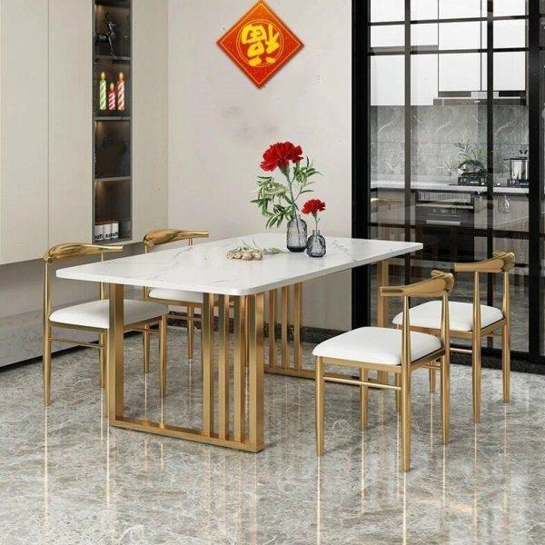 岩板餐桌现代家用小户型长方形饭桌餐厅桌椅组合简约轻奢铁艺茶几,住宅家具,岩板餐桌,淘宝优惠券,粉丝福利购,淘宝优惠卷