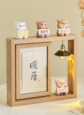 创意双面旋转六寸照n片相框摆台6寸情侣礼物卧室办公桌面装饰摆件