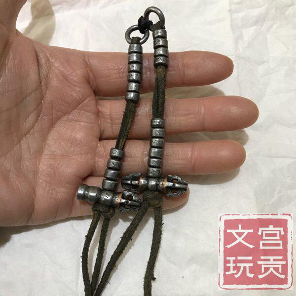宫贡文玩复刻传统藏式寒铁侧挂手珠手链卡子计数配饰装饰挂件手拨