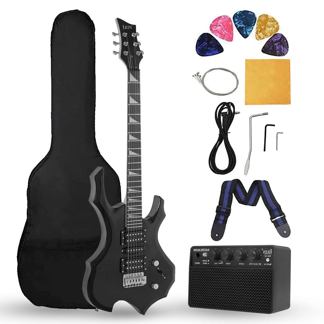 厂家 电吉他单摇双单双火电吉他套装学生摇滚乐器吉他guitar