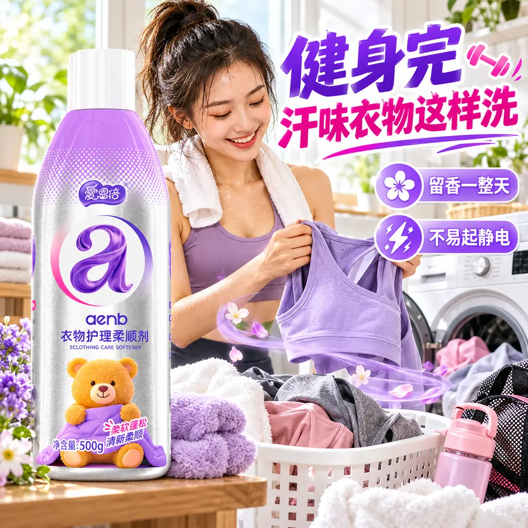 爱恩倍衣物护理柔顺剂去异味蓬松
