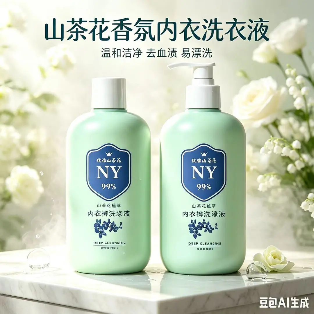 优雅山茶花内衣裤洗涤液温和洁净