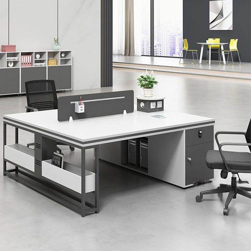 办公职员桌椅组合简约现代四4六6双人位办公室屏风卡座工位财务桌