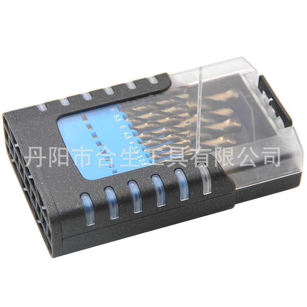 M35高速钢烤黄麻花钻全磨不锈钢开孔含钴电钻头直柄刃具工具组套