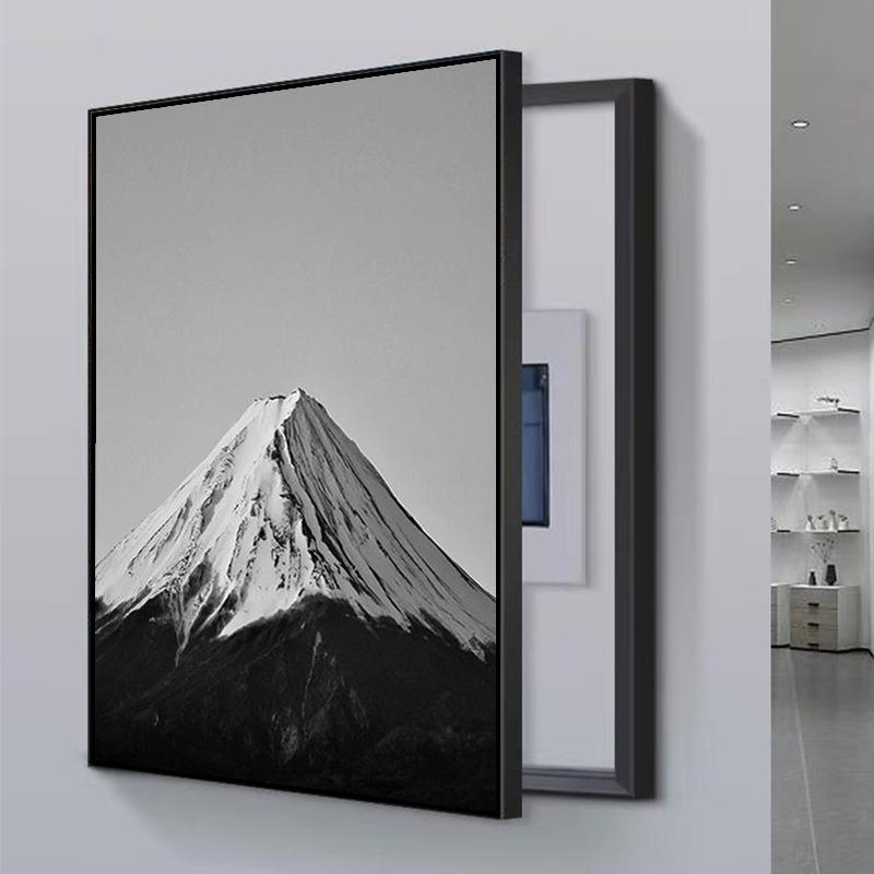 现代简约电表箱遮挡挂画餐厅配电箱装饰画玄关电箱盖板遮挡画