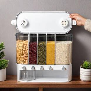 新款1实用米桶3合一防虫防潮密封面桶米箱五谷杂粮收纳盒米缸家用