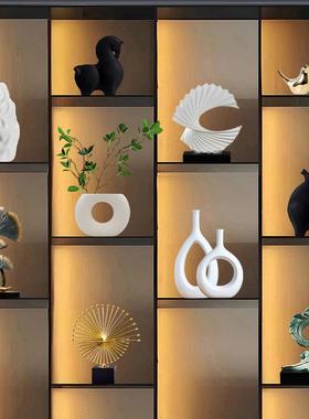 新中式摆件轻奢高客厅酒创柜家摆居装饰品意电档视柜办公室ltao73