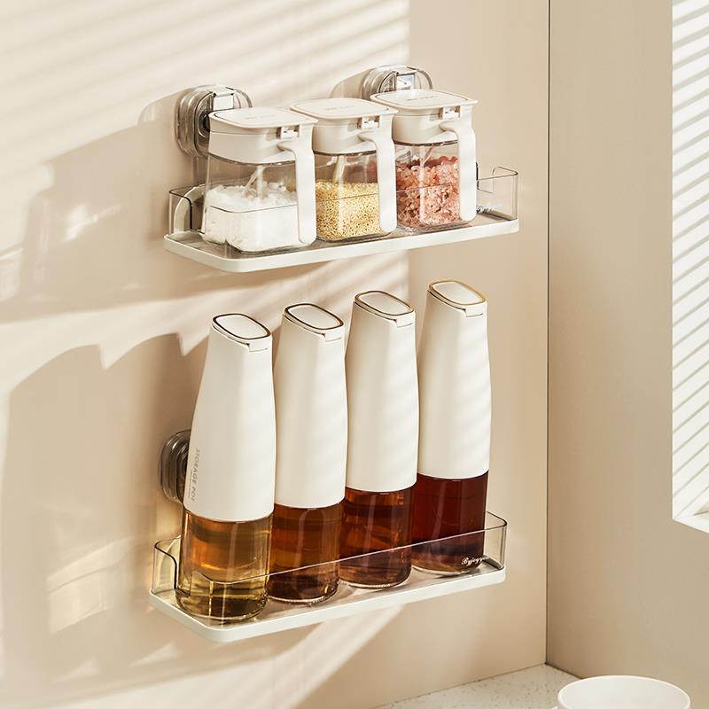 吸盘置纳物架厨DEP房调调料架免孔壁挂式味料打瓶罐浴室墙上收架