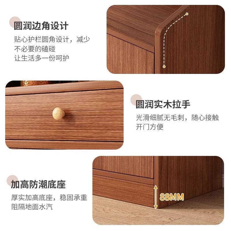 餐边柜靠墙多功能仿实木色柜子客厅摆放储物柜茶水柜酒店备餐柜子