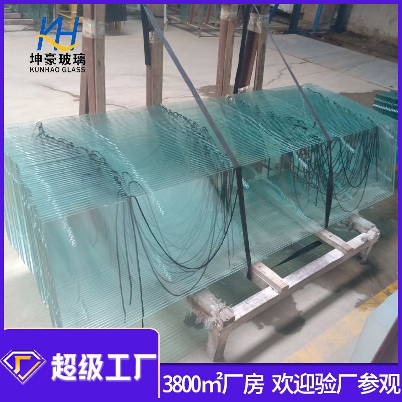 玻璃专业生产10mm超白钢化玻璃磨斜边信义超白玻璃精磨边玻璃