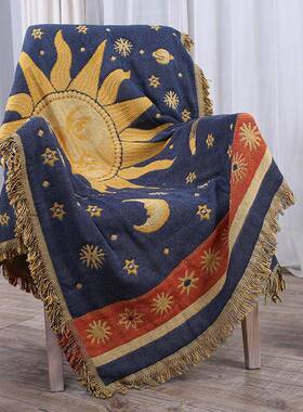 Dulcis欧式沙发毯线毯多功能露营毯沙发巾双面可用棉线毯欧式简约