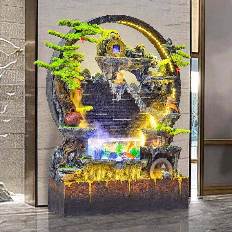 流水幕墙屏风玄关酒店招财假山喷泉装饰户外花园庭院鱼池造景摆件,家居饰品,流水摆件,淘宝优惠券,粉丝福利购,淘宝优惠卷