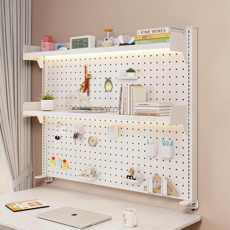 Bw1【1088人收藏】桌上铁艺洞洞板多层书架桌面置物架学生家用书