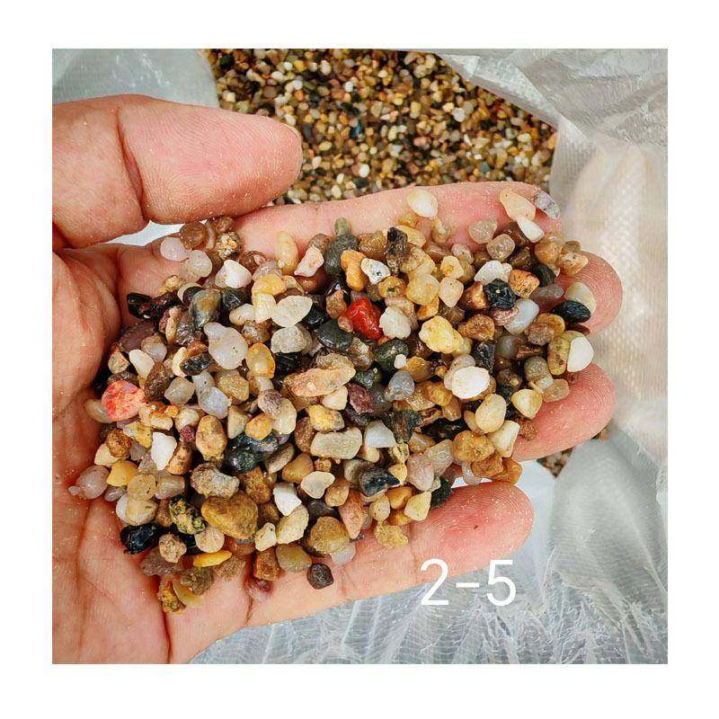 砾石水洗石盆栽铺面五彩石园林庭院地面装饰胶粘石水磨石石子