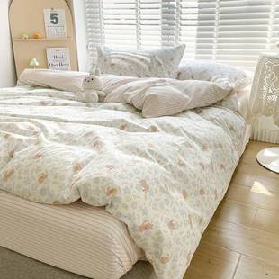 小碎花纯棉被套单件150x215单双人180x200x220x230春秋全棉被罩