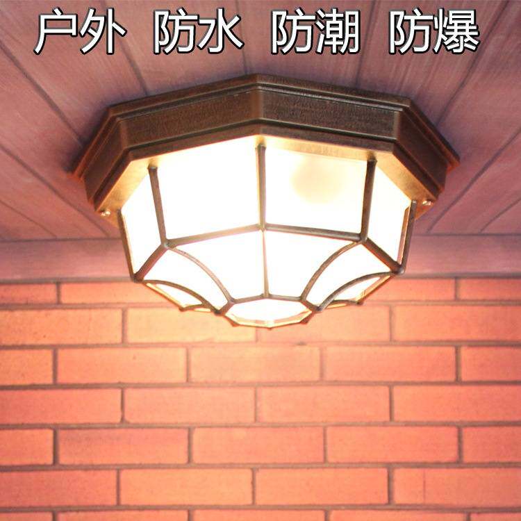 复古户外室外防水三防欧式美式防虫卫生间走廊阳台过道D吸顶灯