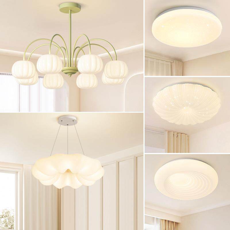 客厅灯现代简约奶油风吊灯全光谱护眼卧室灯网红南瓜中山灯具套餐,家装灯饰光源,智能吊灯,淘宝优惠券,粉丝福利购,淘宝优惠卷