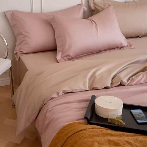 100支贡缎长绒棉全棉四件套高支轻奢纯棉被套床笠三件套床上用品