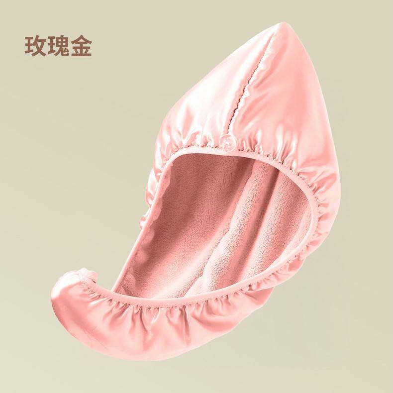 新款真丝纯棉干发帽女双层吸水纯棉干发帽天然桑蚕丝包头巾