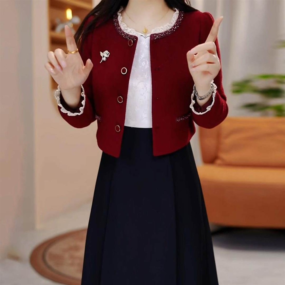 小香风套装连衣裙2026新款女春秋十三行爆款气质轻奢高级感两件套