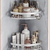 卡贝免打孔卫生间浴室三角置物架壁挂式 厕所洗手间洗漱台收纳架子