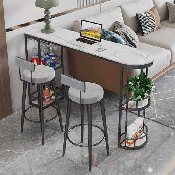 岩板吧台桌椅家用客厅沙发边阳台厨房靠墙隔断长条高脚简约轻奢风,住宅家具,吧台,淘宝优惠券,粉丝福利购,淘宝优惠卷