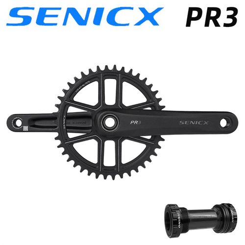SENICX驭勇PR3公路车自行车牙盘Gravel越野单盘超轻曲X柄24MM轴心