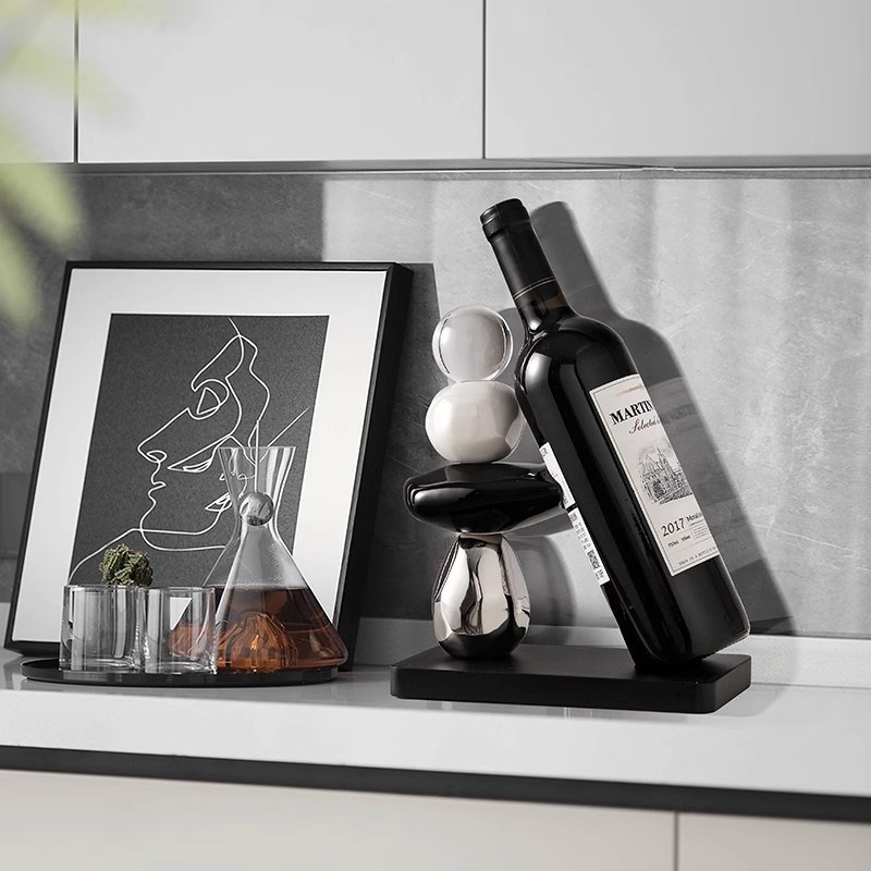 时来运转轻奢玄关餐边柜红酒架摆件D家居客厅酒柜电视柜装饰品酒
