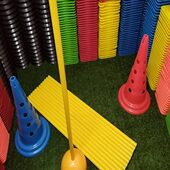 足球标志杆高低杆体能训练杆固定杆辅助杆底座标志杆跨栏杆卡扣