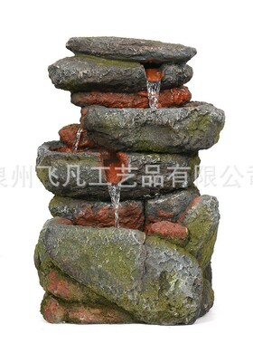 新款欧式彷石水池生财摆件户外阳台花园庭院N循环假山流水喷泉落