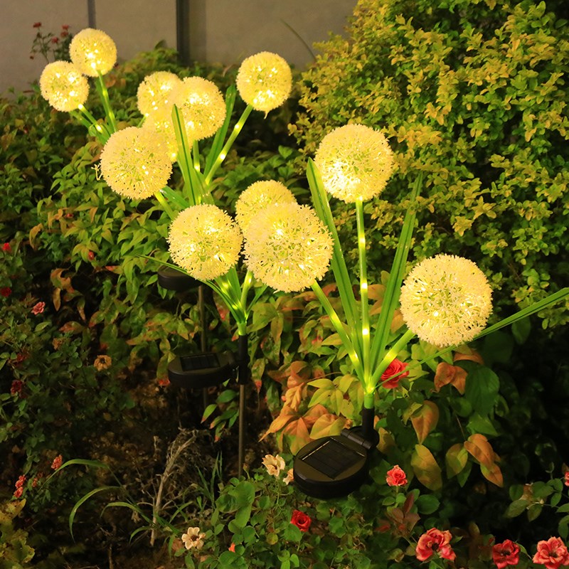 太阳能葱花灯向日葵彼岸花网y红户外防水庭院公园商场亮化草坪灯