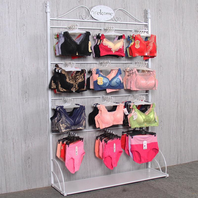 新款内衣店落地展示架靠墙文胸中岛架短裤陈列架单面多层内裤货架