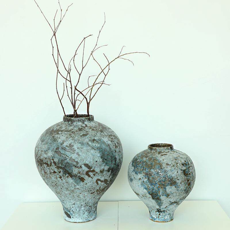 复古粗陶大花瓶创意家居落地装饰室内插干花器民宿陶瓷摆件软装品,橡塑材料及制品,工业陶瓷,淘宝优惠券,粉丝福利购,淘宝优惠卷